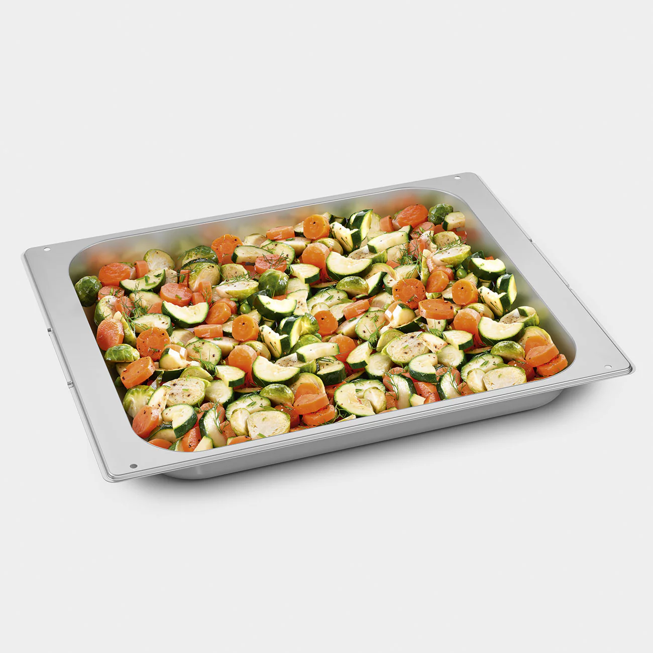 Stainless steel perforated full-size tray for steam oven (BX640PL) - Image 3