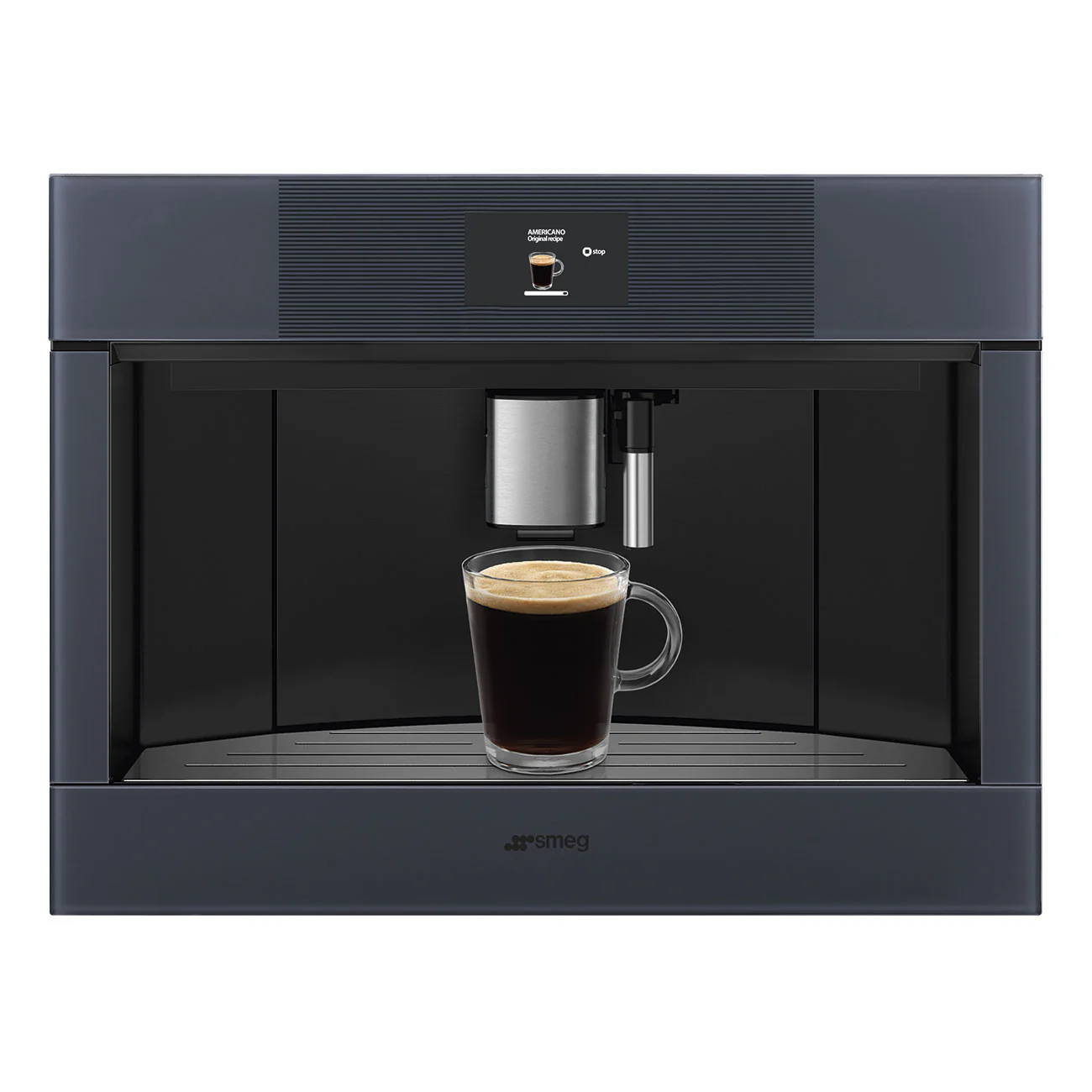 45cm Linea Built-in Coffee Machine - Neptune Grey (CMS4104G) - Image 3