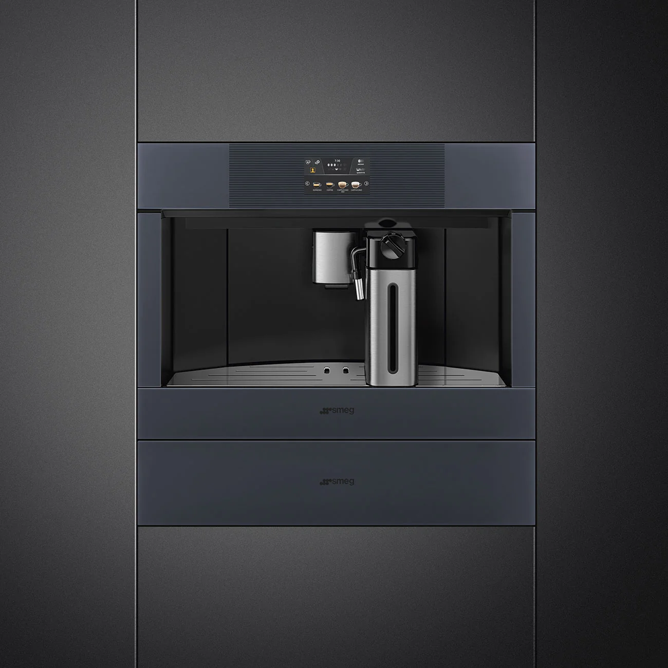 45cm Linea Built-in Coffee Machine - Neptune Grey (CMS4104G) - Image 6