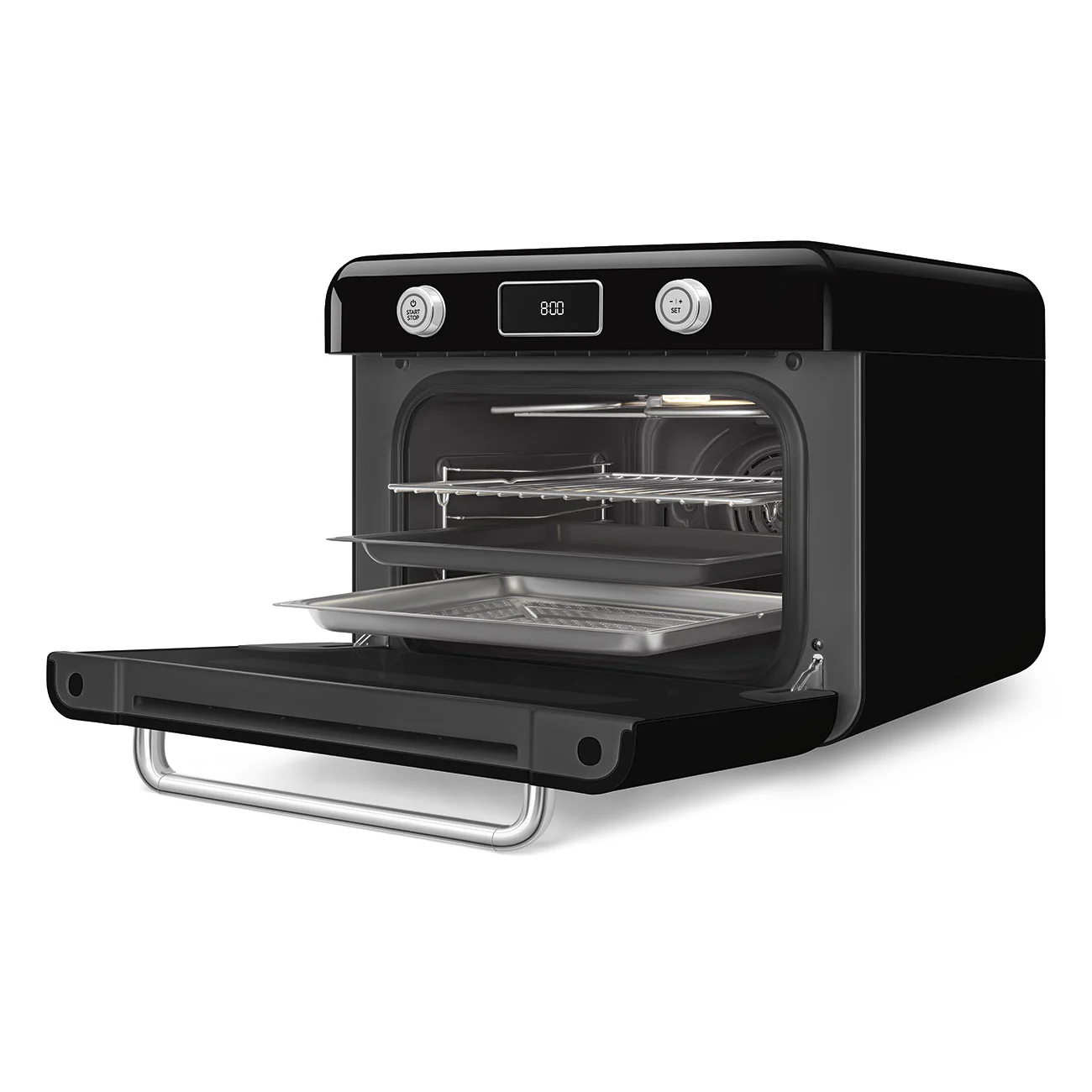 50's Style Benchtop Combi-Steam Oven - Black (COF01BLAU) - Image 4