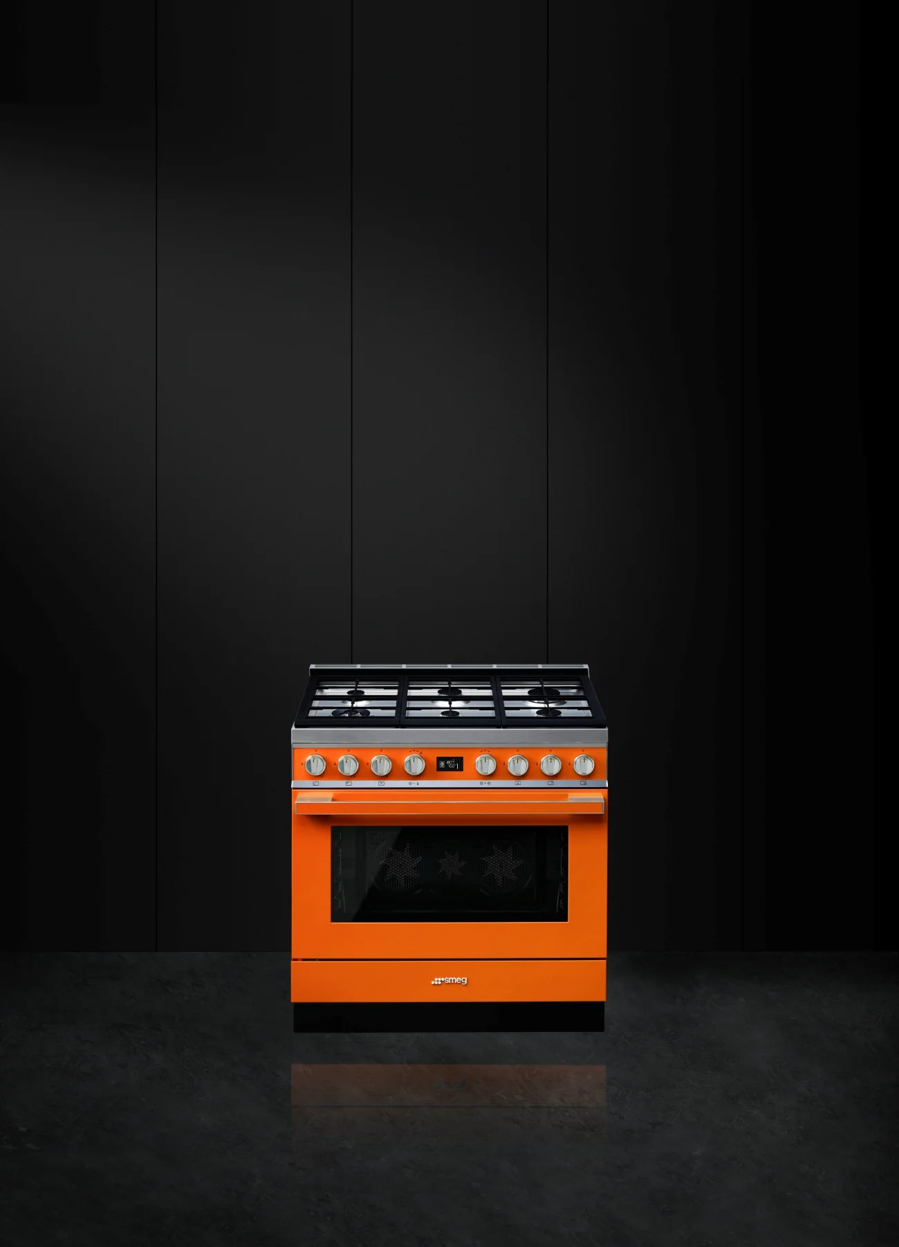 90cm Portofino Dual Fuel Pyrolytic Cooker - Orange (CPF9GPORA) - Image 2