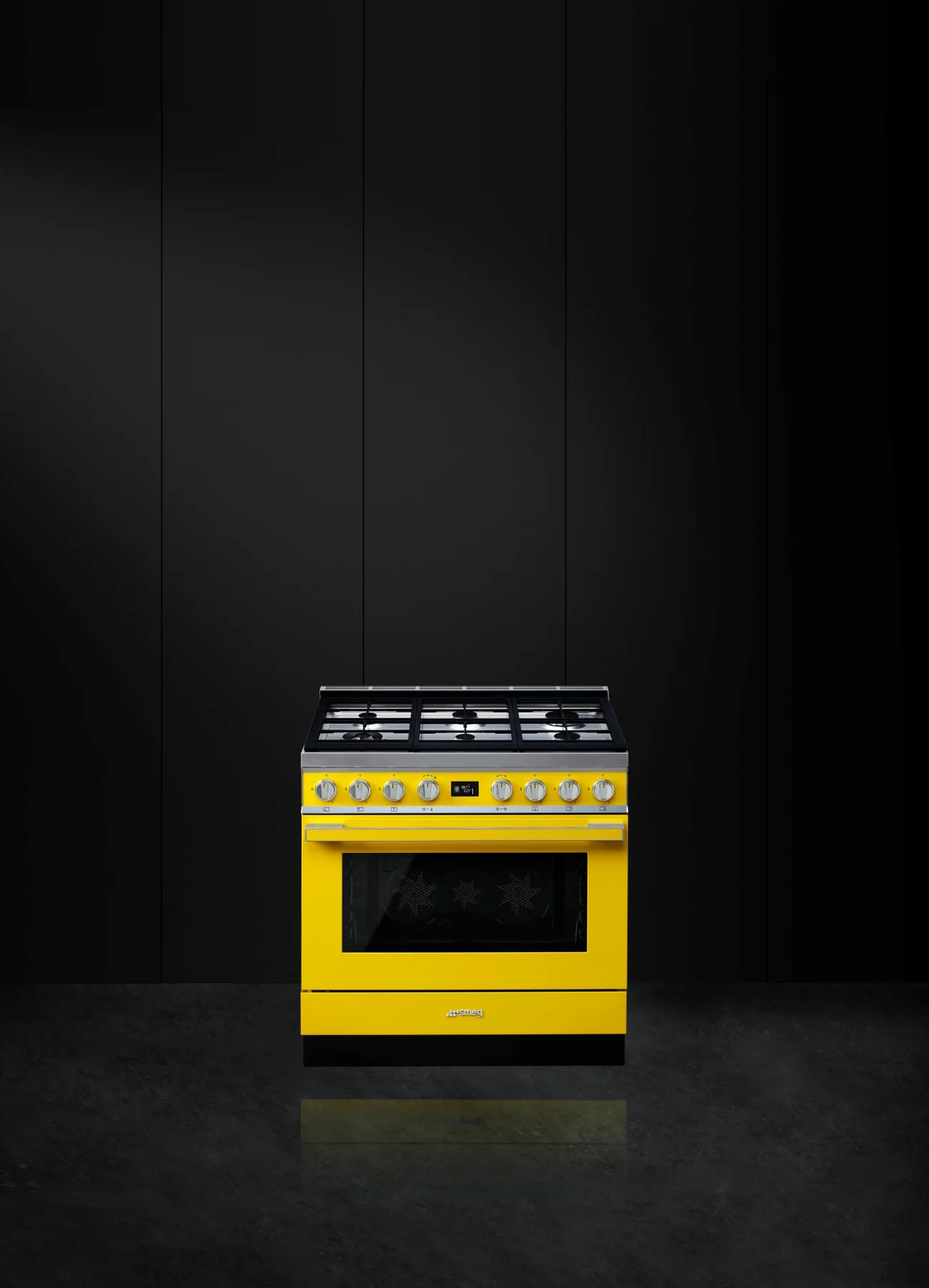 90cm Portofino Dual Fuel Pyrolytic Cooker - Yellow (CPF9GPYWA) - Image 3