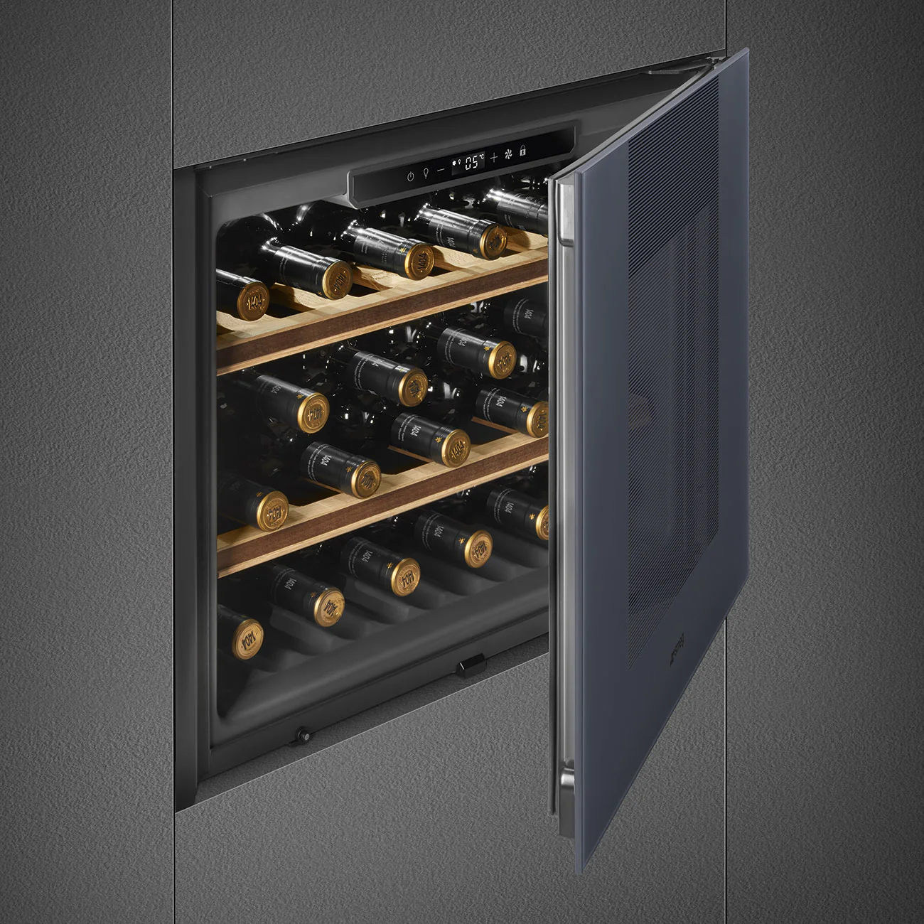 45cm Linea Wine Cellar (21 Bottle) - Neptune Grey (CVI121G) - Image 4