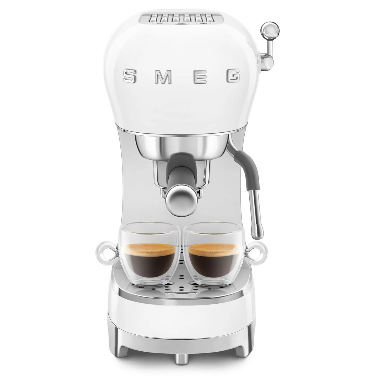 50's Style Espresso Coffee Machine - White (ECF02WHAU) - Image 3