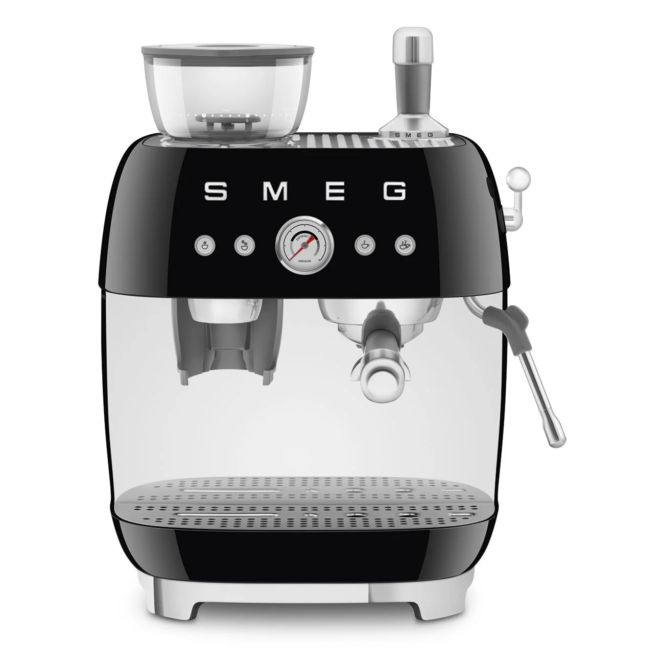 50's Style Espresso Coffee Machine with Grinder - Black (EGF03BLAU) - Image 5