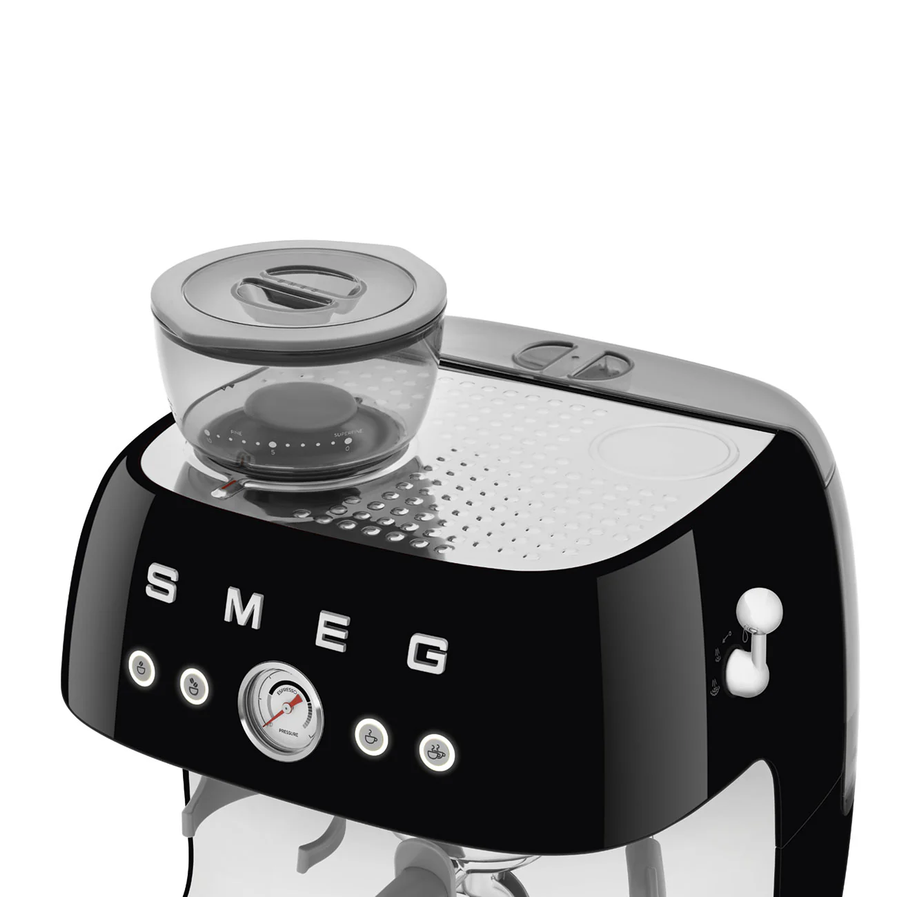 50's Style Espresso Coffee Machine with Grinder - Black (EGF03BLAU) - Image 8