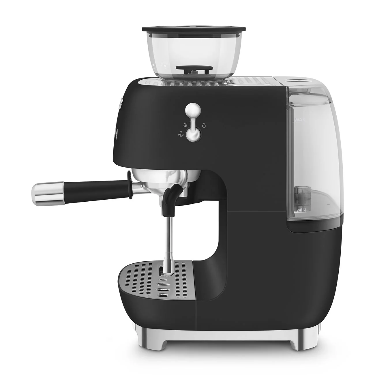 50's Style Espresso Coffee Machine with Grinder - Matte Black (EGF03BLMAU) - Image 2