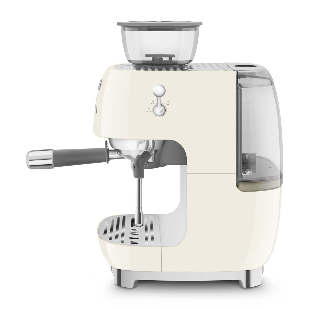 50's Style Espresso Coffee Machine with Grinder - Cream (EGF03CRAU) - Image 3