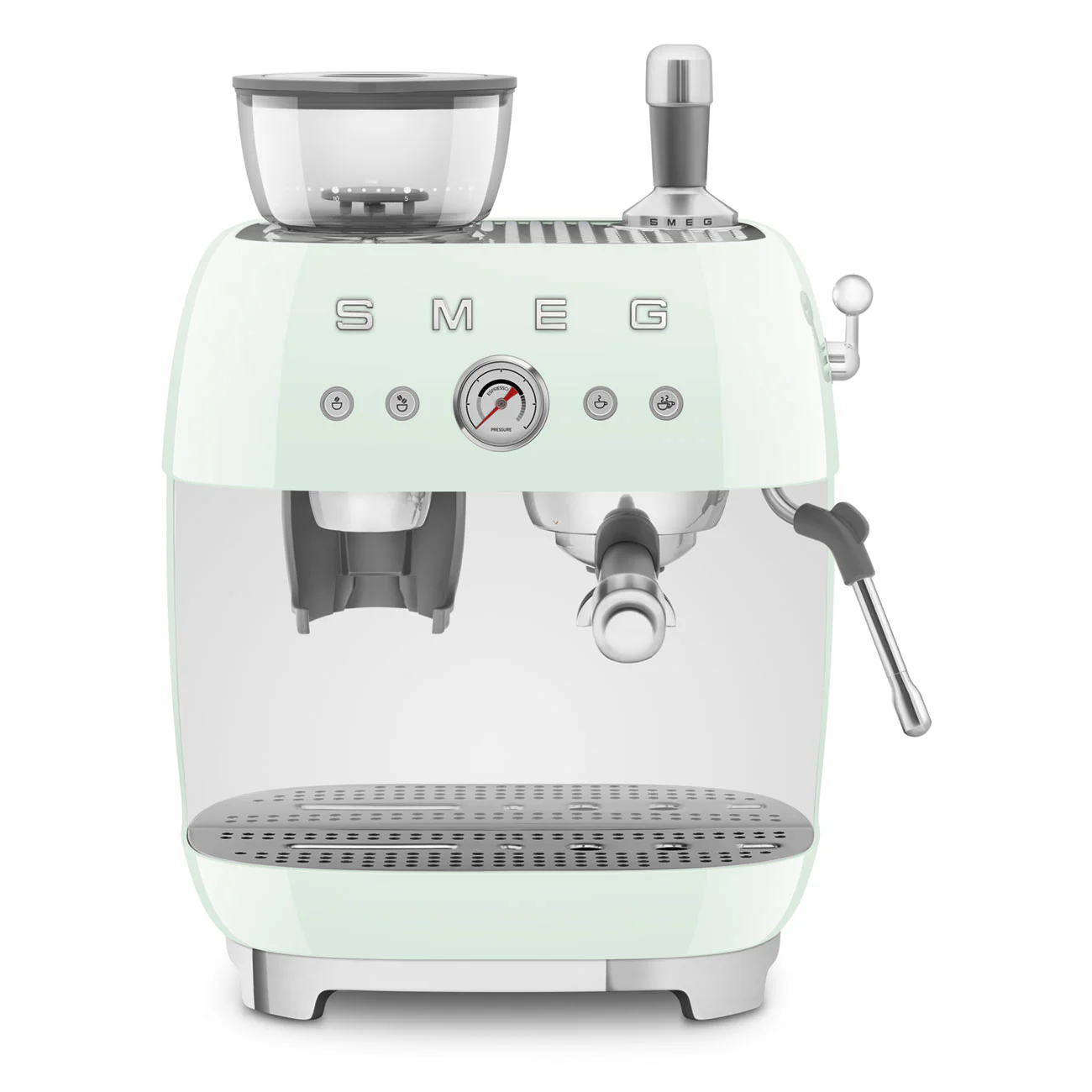 50's Style Espresso Coffee Machine with Grinder - Pastel Green (EGF03PGAU)