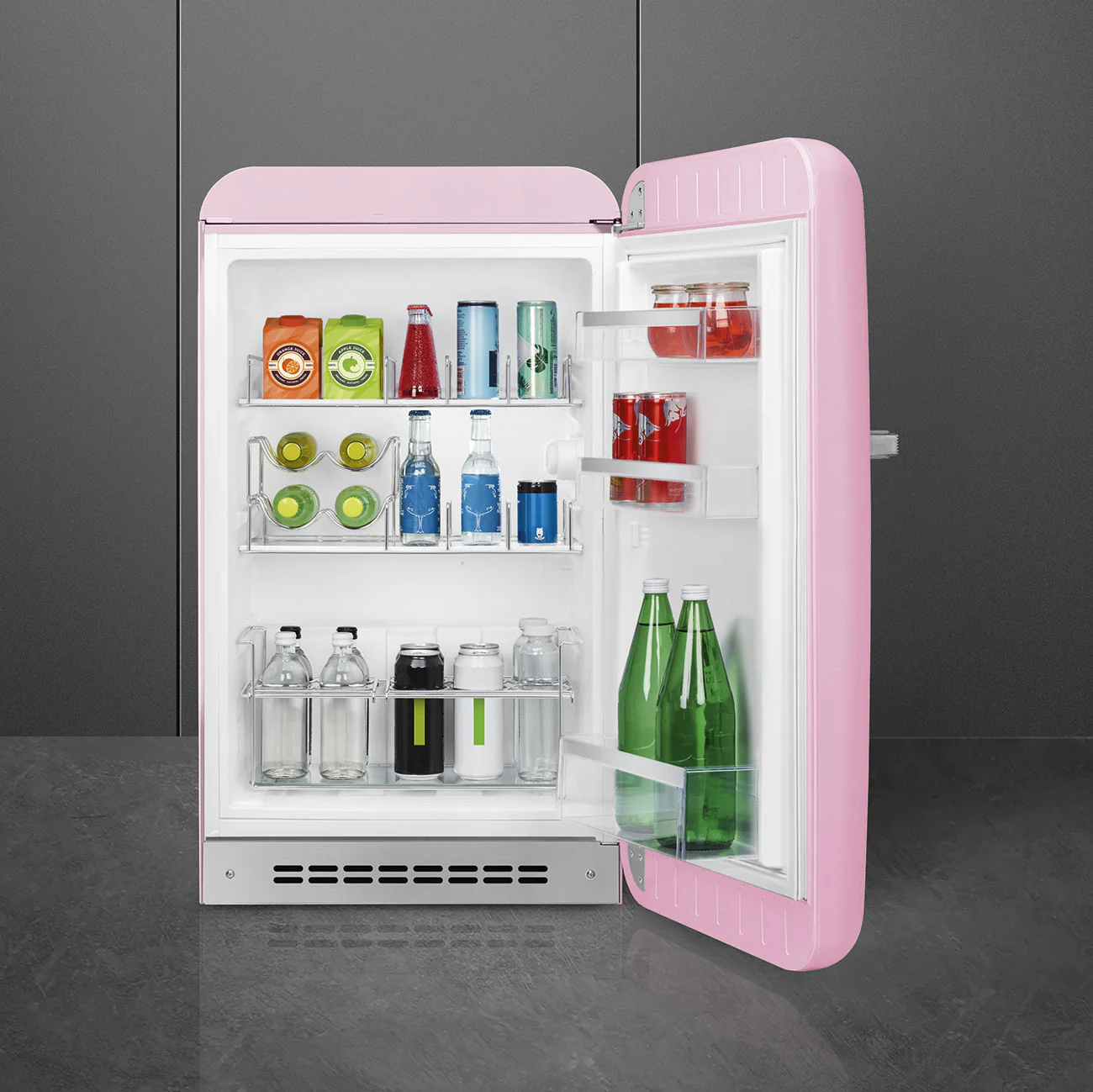 FAB10 50's Style 135L Retro Refrigerator Right Hand Hinge - Pink (FAB10HRPK5) - Image 6