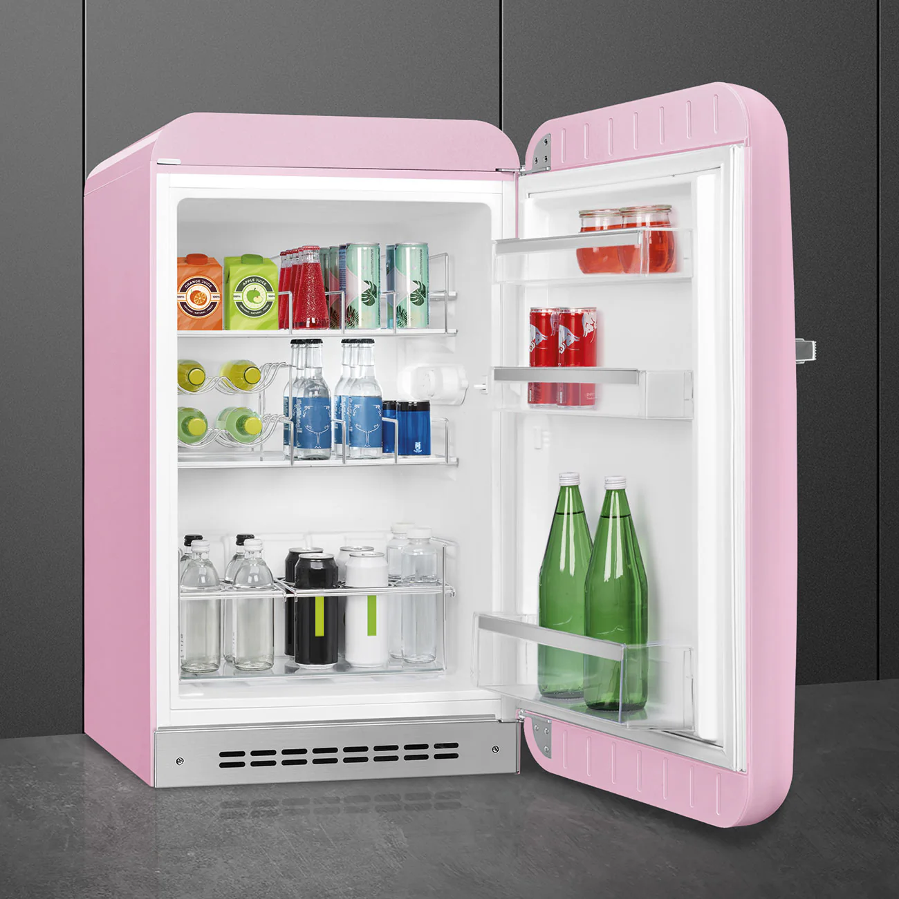 FAB10 50's Style 135L Retro Refrigerator Right Hand Hinge - Pink (FAB10HRPK5) - Image 7