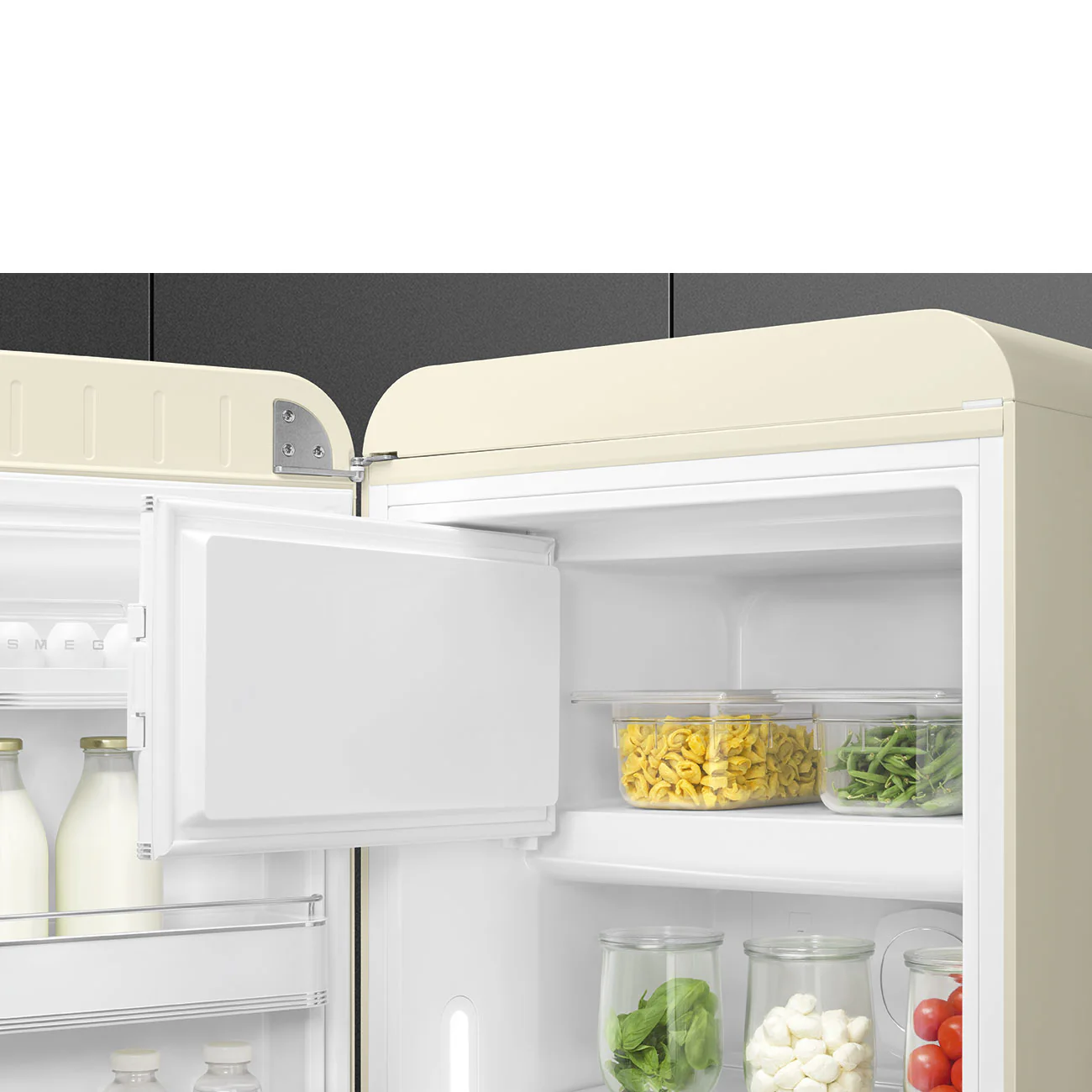 FAB28 50s Style 270L Retro Refrigerator Left Hand Hinge - Cream (FAB28LCR6AU) - Image 5