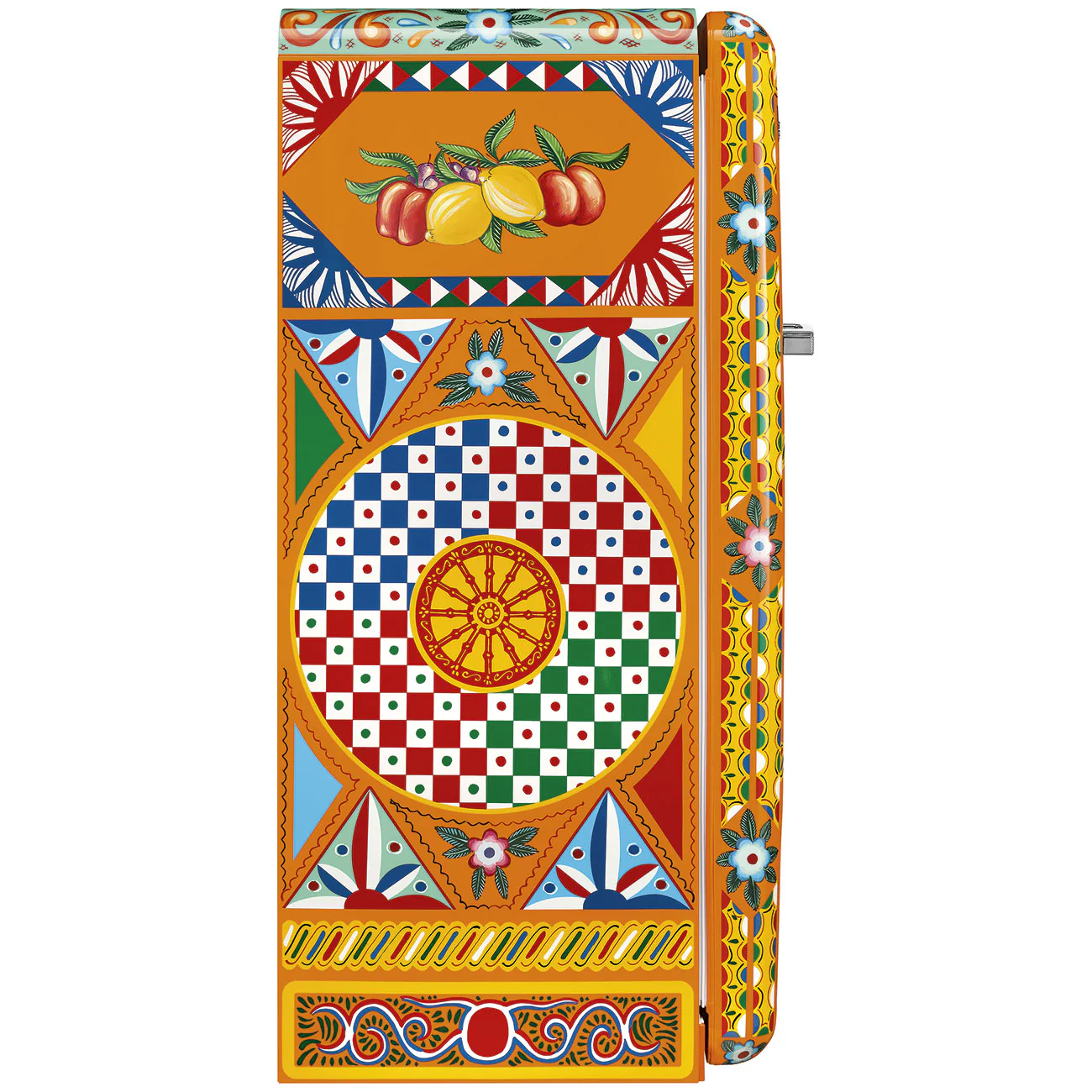 FAB28 50's Style 270L Dolce & Gabbana Retro Refrigerator Right Hand Hinge - Carretto (FAB28RDGC6) - Image 3