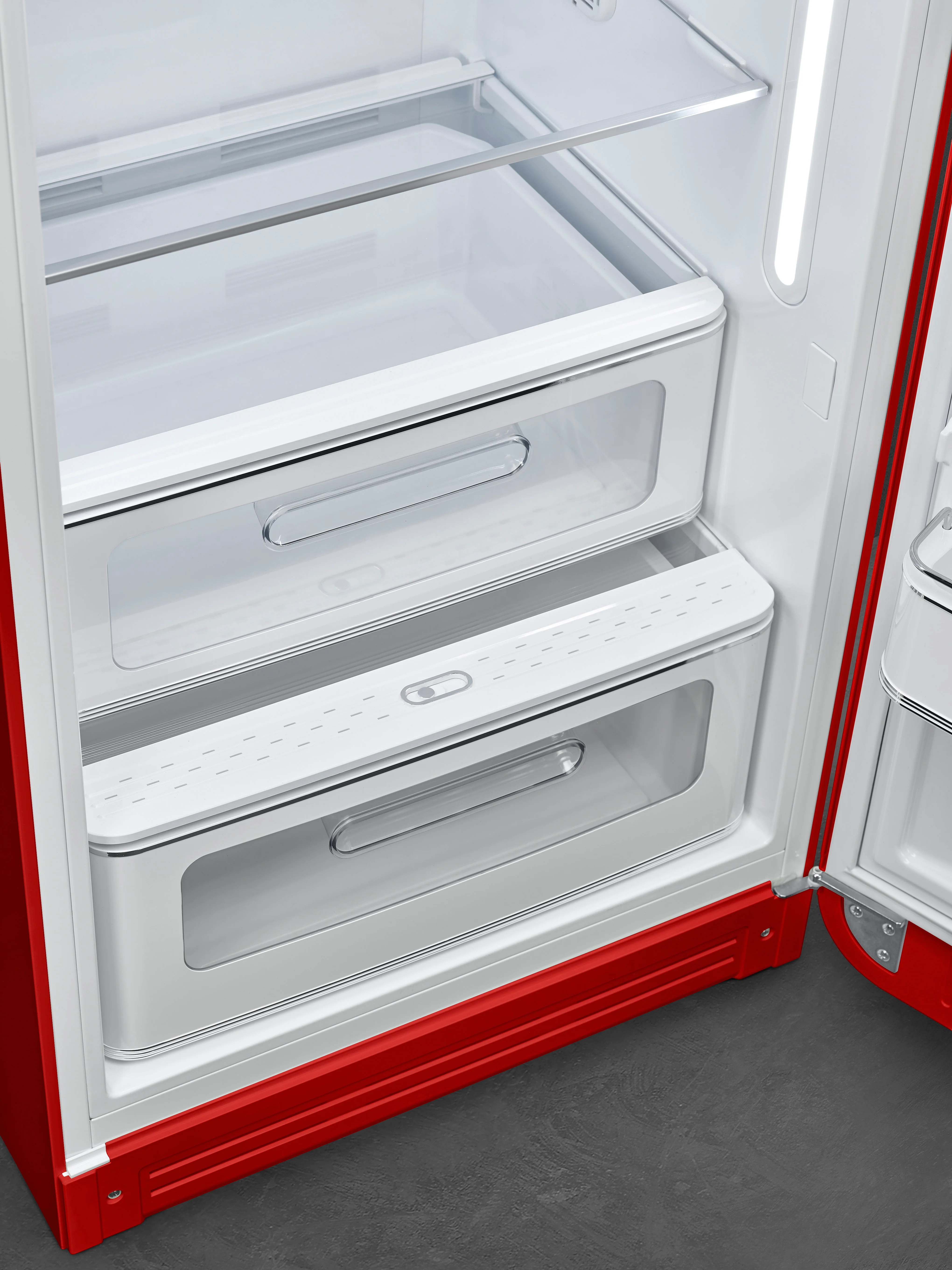FAB28 50's Style 270L Retro Refrigerator Right Hand Hinge - Red (FAB28RRD5AU) - Image 7