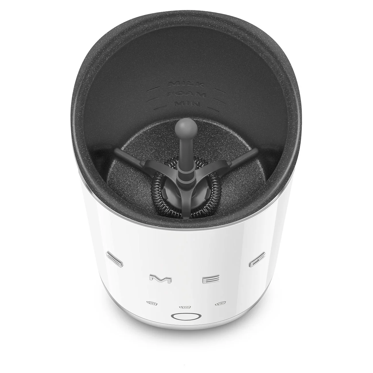 50's Style Mini Milk Frother - White (MFF02WHAU) - Image 4