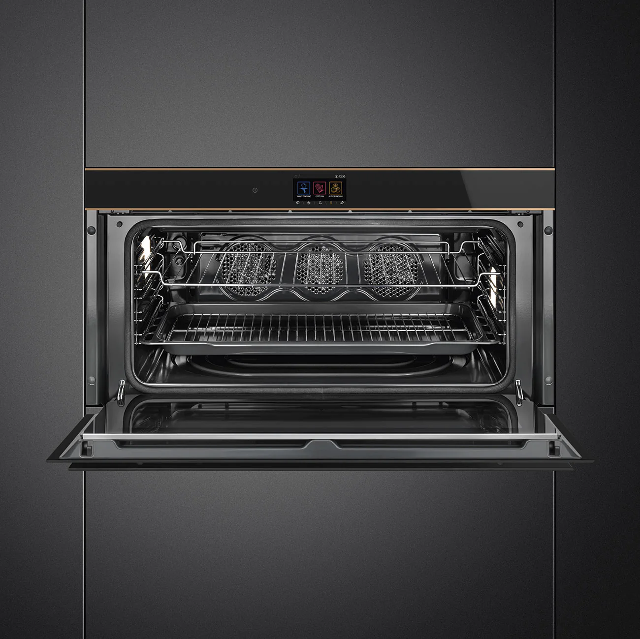 90cm Dolce Stil Novo Pyro Oven - Copper Trim (SFPR9604TNR) - Image 3