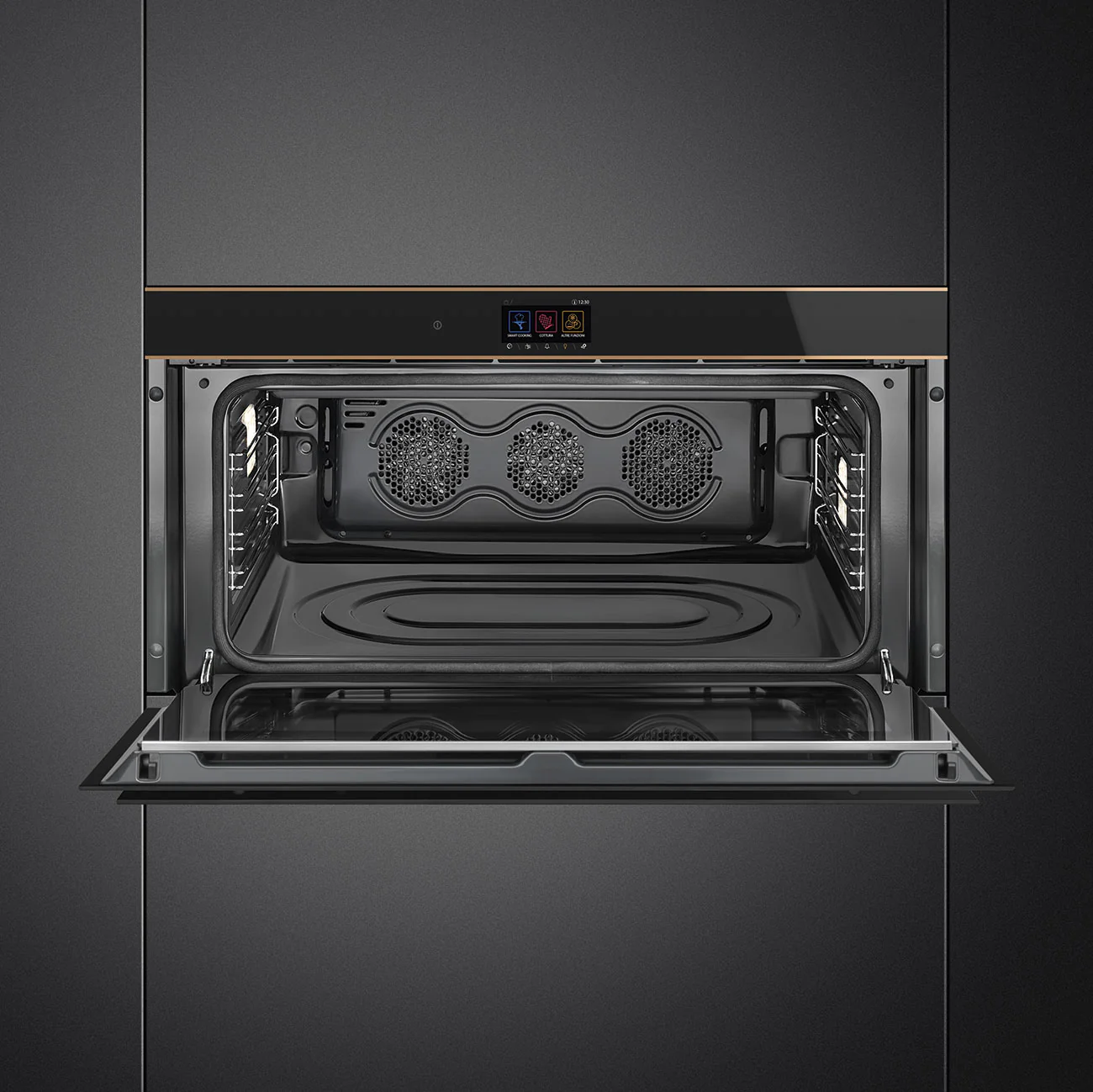 90cm Dolce Stil Novo Pyro Oven - Copper Trim (SFPR9604TNR) - Image 4
