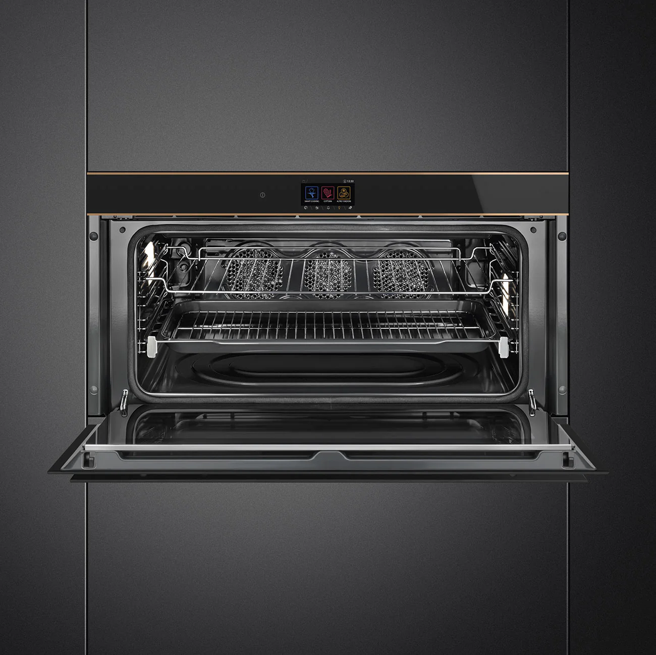 90cm Dolce Stil Novo Pyro Oven - Copper Trim (SFPR9604TNR) - Image 5