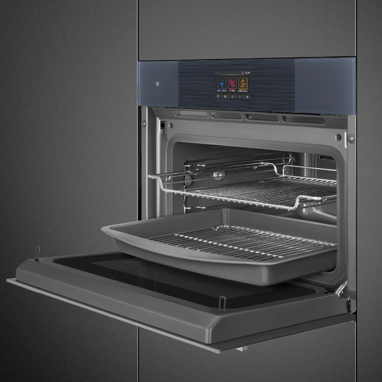 45cm Compact Linea Omnichef Oven - Neptune Grey (SO4104APG) - Image 4