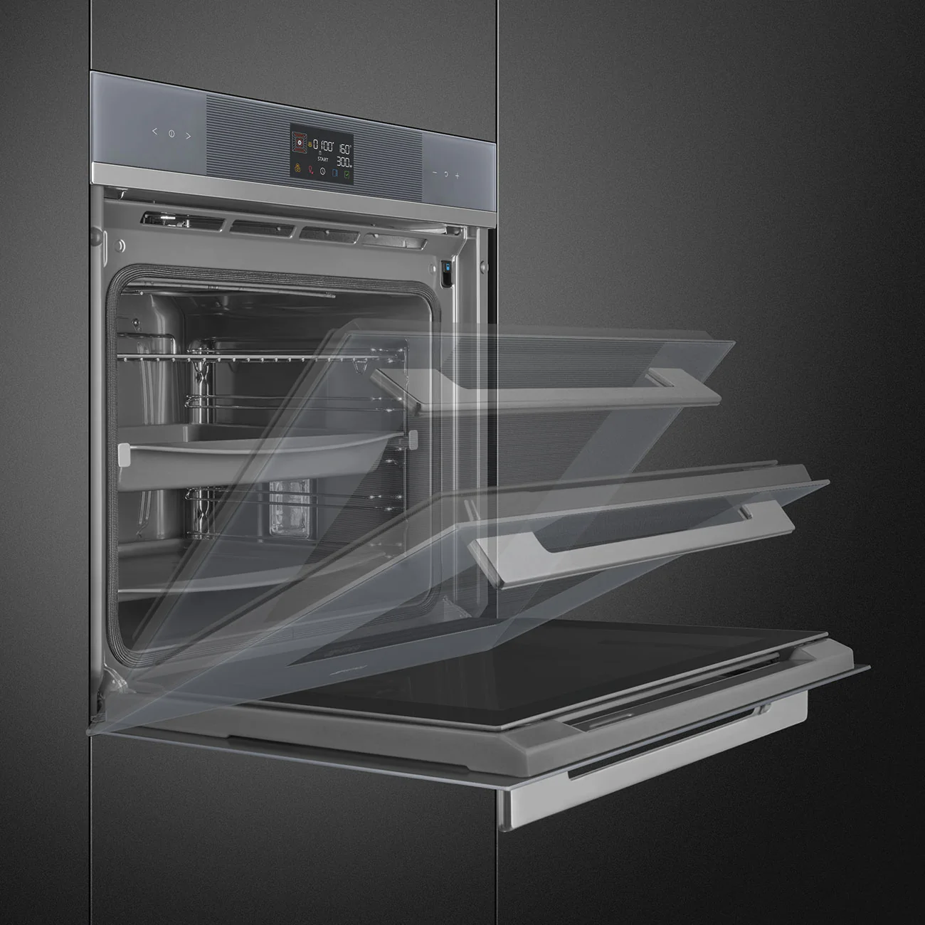60cm Linea Pyro Steam Oven - Silver (SOPA6102S2PS) - Image 9