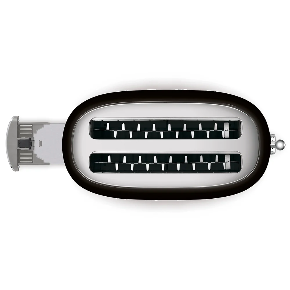50's Style Long 4 Slot Toaster - Black (TSF02BLAU) - Image 3