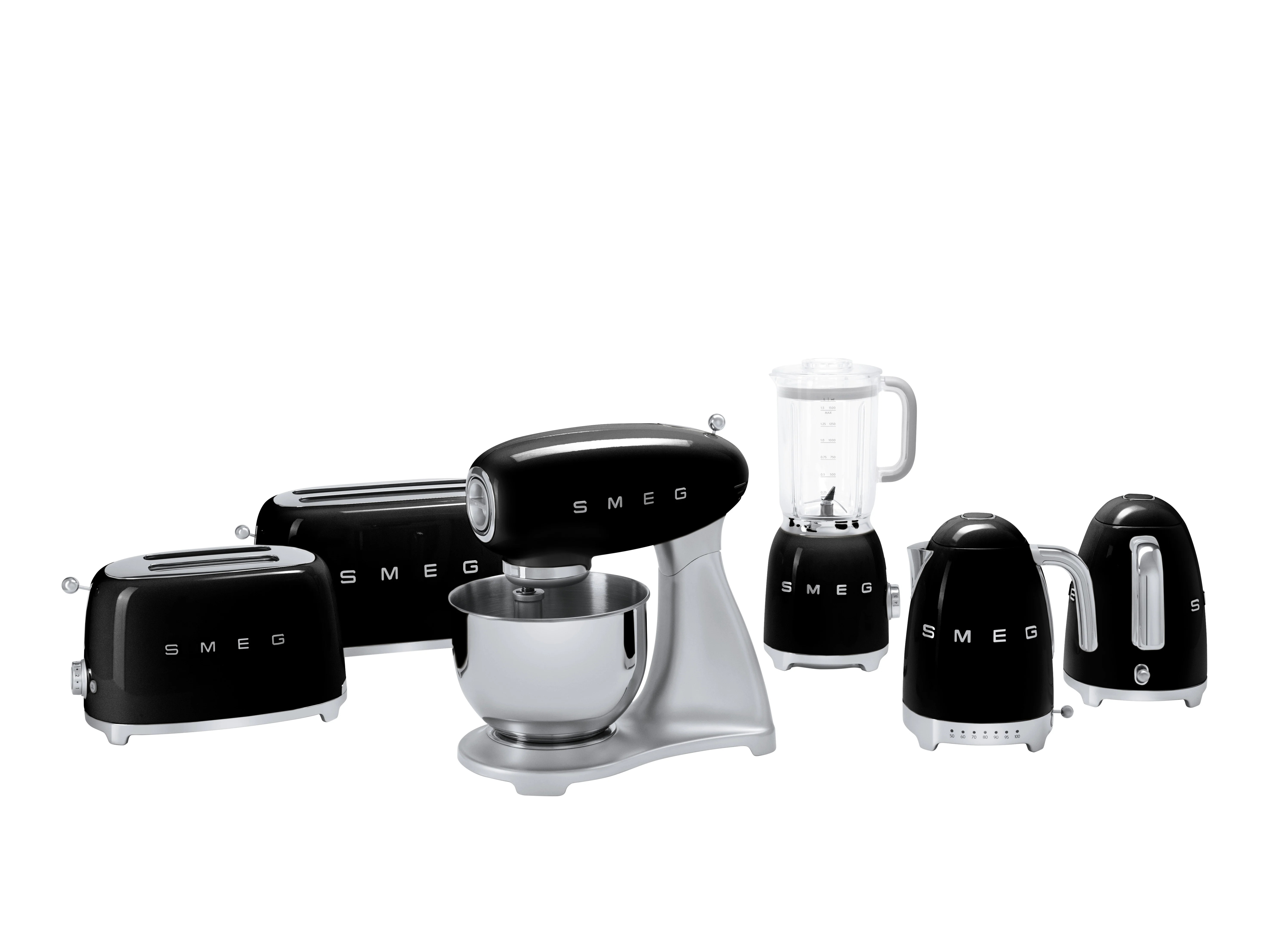 50's Style Long 4 Slot Toaster - Black (TSF02BLAU) - Image 4