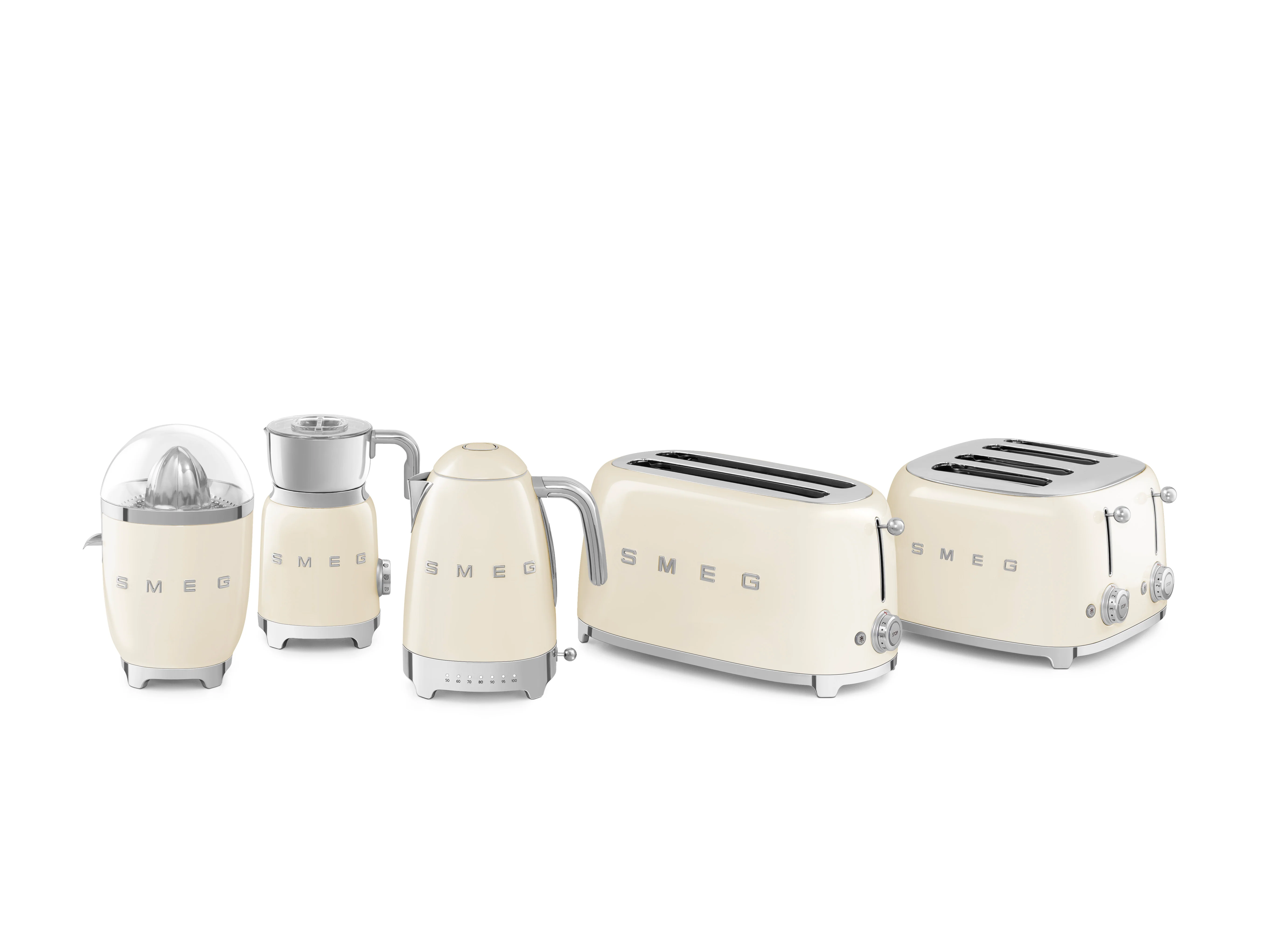 50's Style Long 4 Slot Toaster - Cream (TSF02CRAU) - Image 5