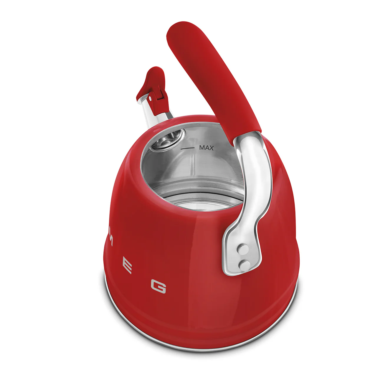50's Style Whistling Kettle - Red (WKF01RD) - Image 3